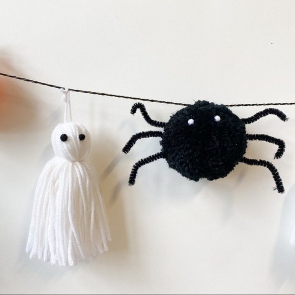 Handmade Ghost Spider Pumpkin Garland Halloween Decoration Cute Home Decor - Picture 5 of 7
